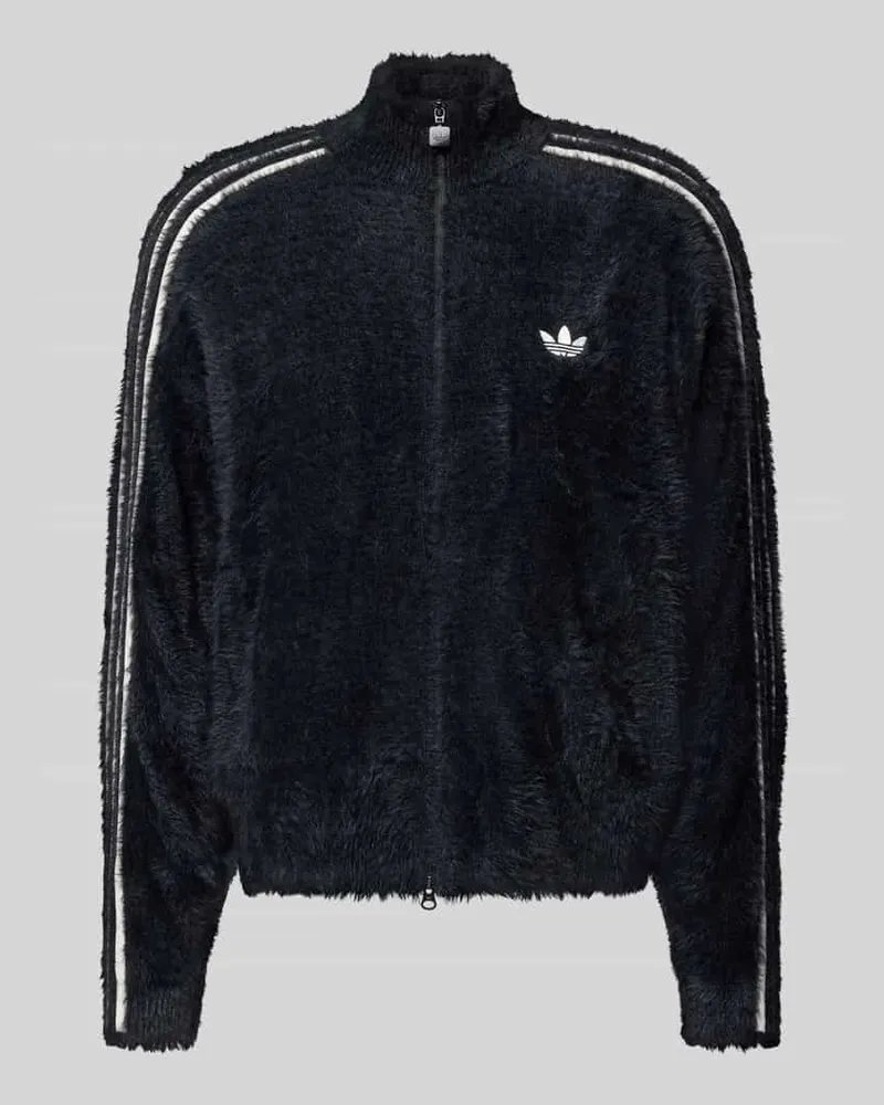 adidas Regular Fit Sweatjacke aus Kunstfell Modell 'Classic Black