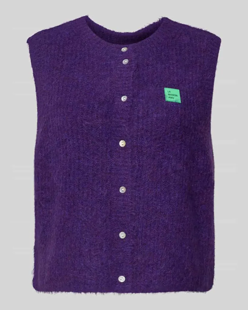 American Vintage Weste in Strick-Optik Violett