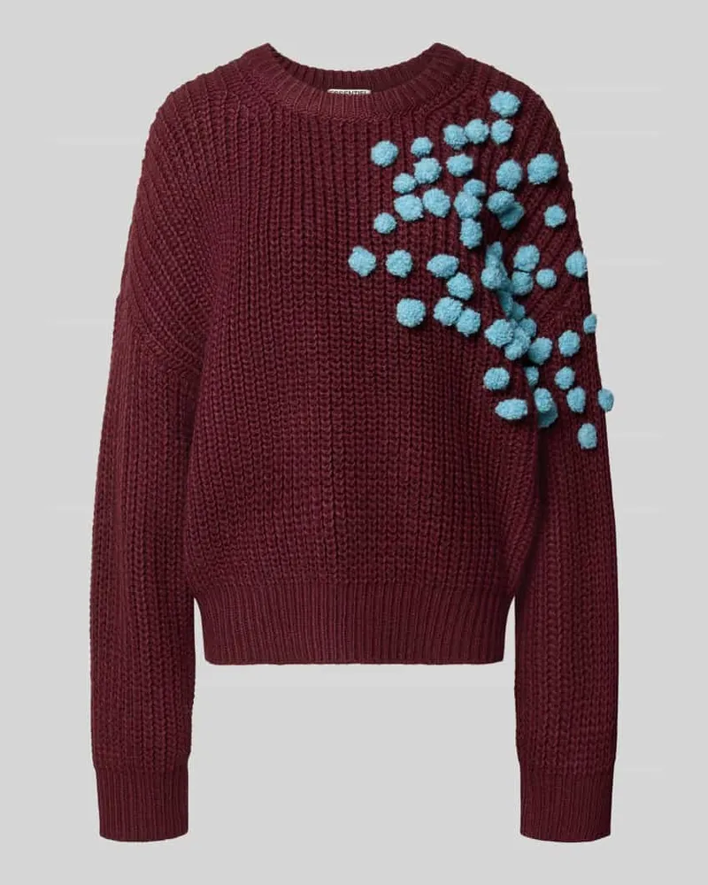 Essentiel Relaxed Fit Pullover mit Woll-Anteil Modell 'KOSTAR Mittelbraun