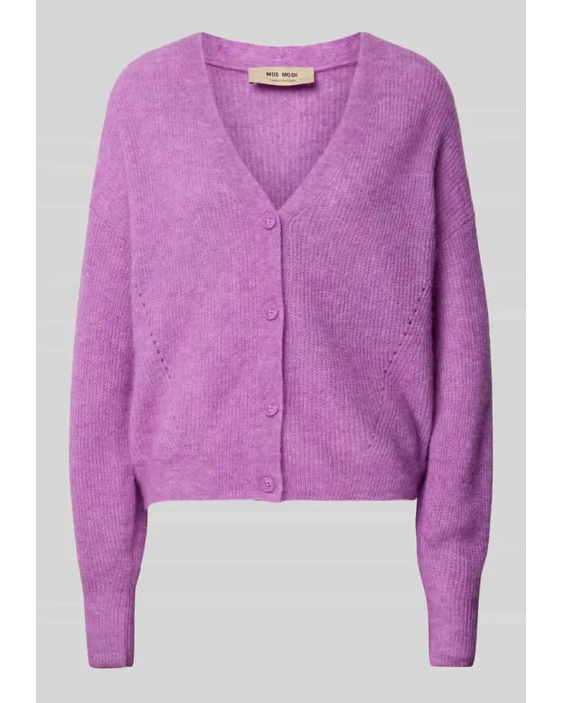 Mos Mosh Cardigan mit V-Ausschnitt Modell 'THORA Violett