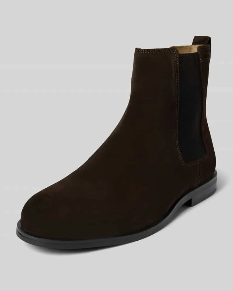 Calvin Klein Chelsea Boots mit elastischem Einsatz Dunkelbraun