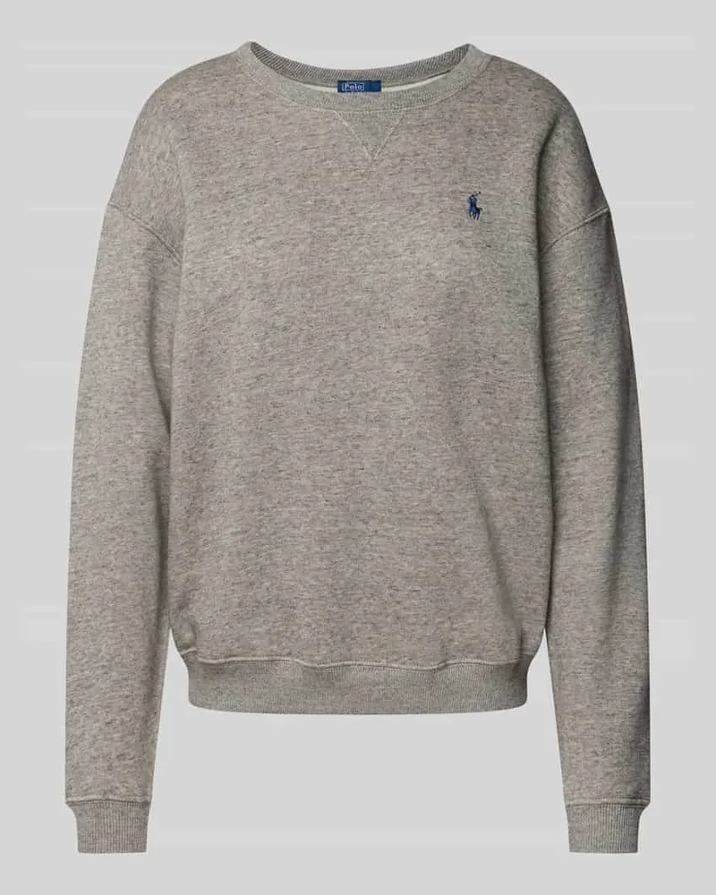 Ralph Lauren Oversized Sweatshirt mit Logo-Stitching Mittelgrau