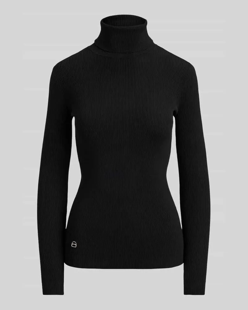 Ralph Lauren Slim Fit Rollkragenpullover aus Baumwoll-Modal-Mix Black