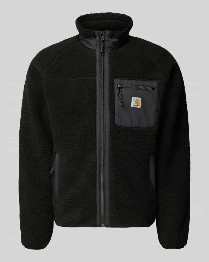 Carhartt WIP Teddyjacke mit Brusttasche Modell 'PRENTIS LINER Black