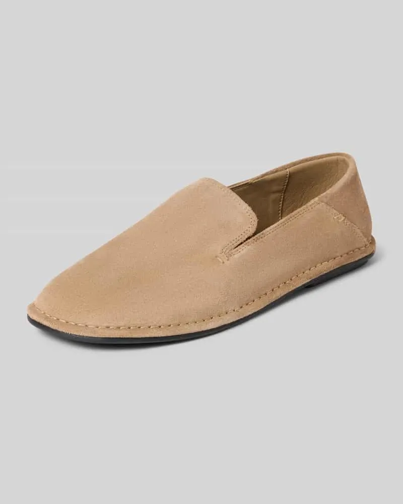 Marc O'Polo Loafer aus echtem Veloursleder Modell 'ALVETTE 1B Sand