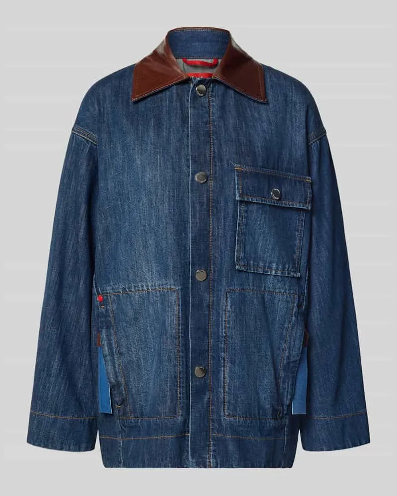 MAX&Co. Relaxed Fit Jeansjacke aus Baumwoll-Mix Modell 'PELOTA Jeansblau