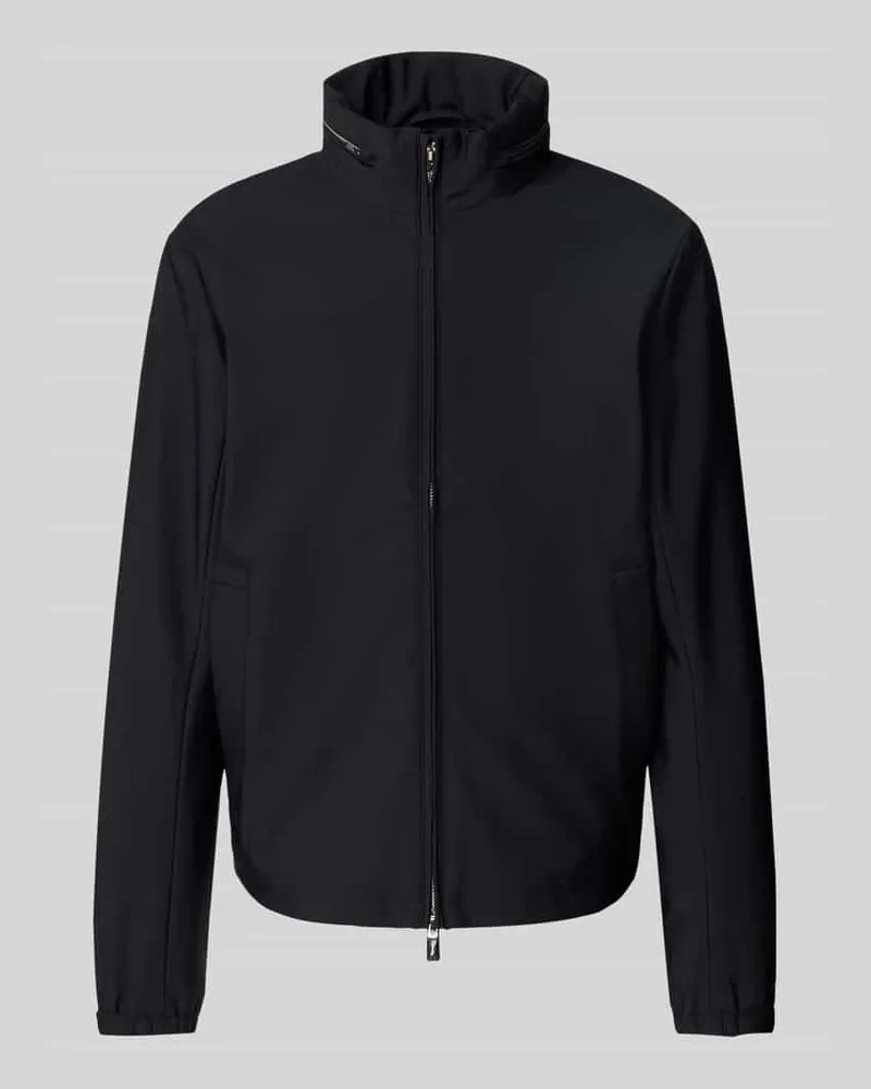Emporio Armani Jacke mit Stehkragen und Zweiwege-Reißverschluss Black