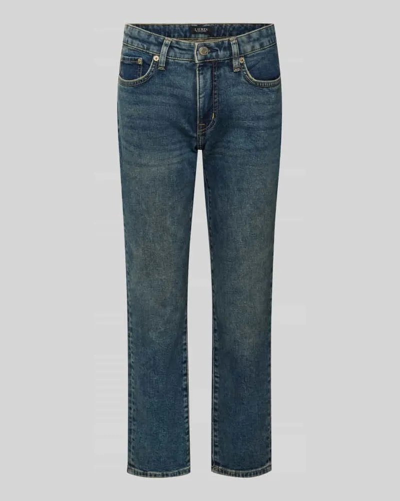 Ralph Lauren Straight Fit Jeans im Used-Look Jeansblau