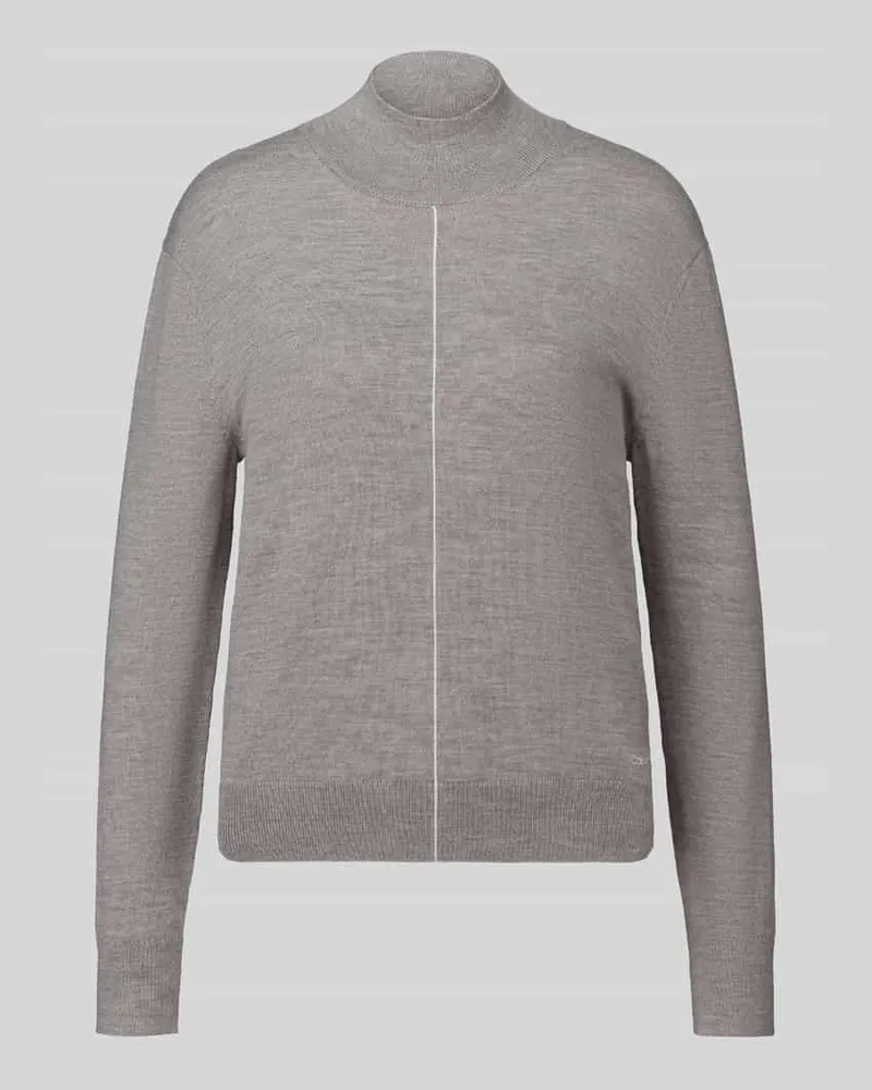 Calvin Klein Pullover aus Wolle mit Kontrastnaht Beige