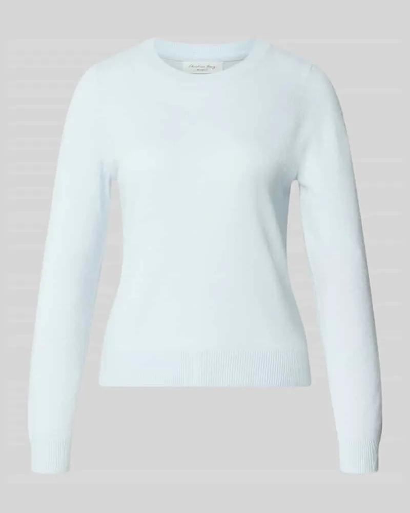 Christian Berg Slim Fit Strickpullover aus reinem Kaschmir Hellblau