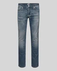 Tommy Hilfiger Slim Fit Jeans im 5-Pocket-Design Modell 'SCANTON Dunkelblau