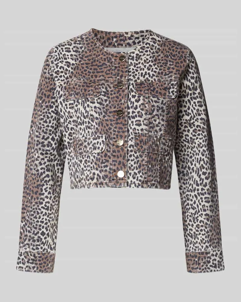 Rich&Royal Jeansjacke mit angedeuteten Pattentaschen Beige
