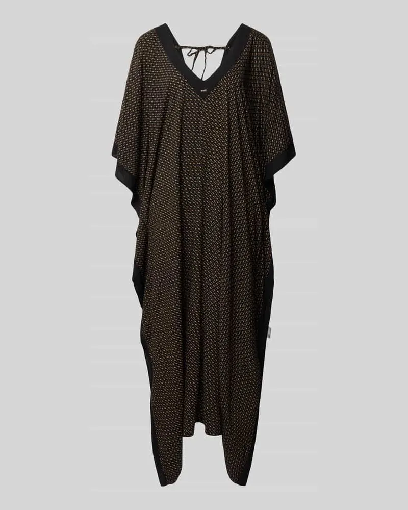 HUGO BOSS Loose Fit Kaftan aus reiner Viskose Modell 'MONOGRAM_KAFTAN Mittelbraun