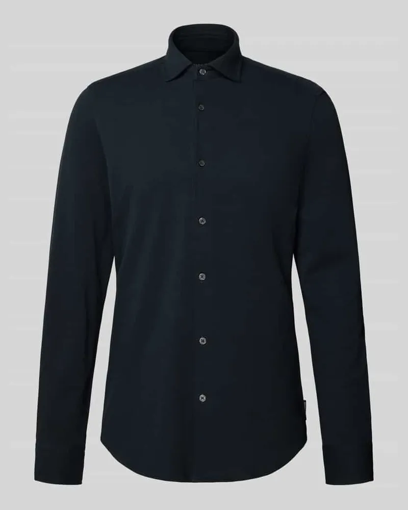 Marc O'Polo Shaped Fit Freizeithemd aus reiner Baumwolle Marine