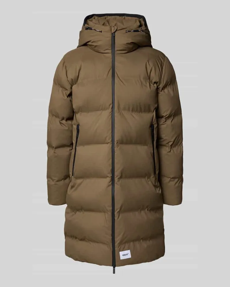 khujo Steppmantel mit Label-Patch Modell 'Caius Cognac