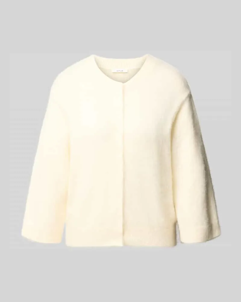 OPUS Strickjacke aus Woll-Mohair-Mix Modell 'Disille Sand