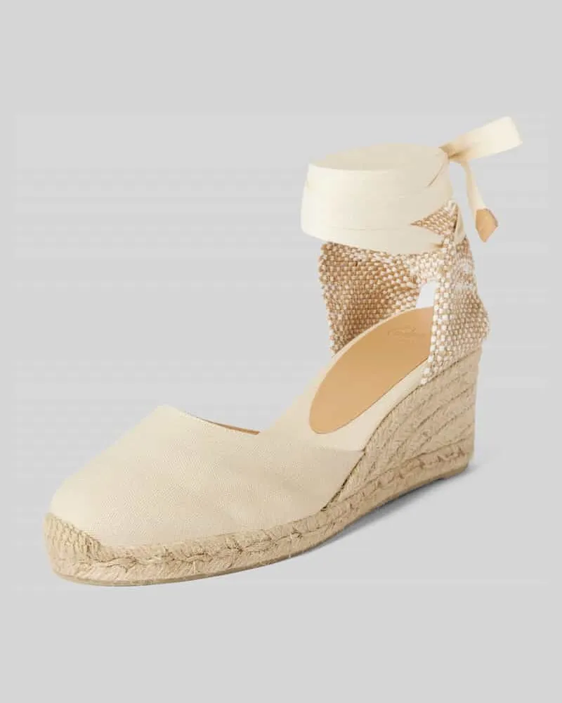 Castañer Wedges mit Zierband Modell 'CARINA Offwhite