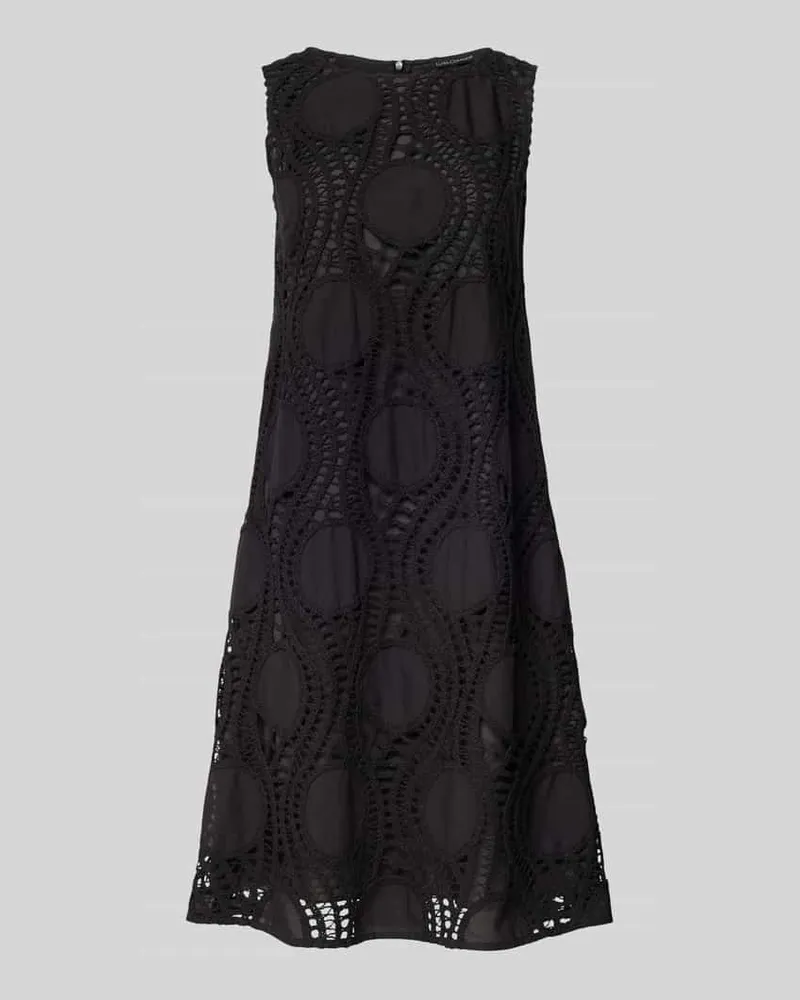 Luisa Cerano Knielanges Kleid mit Rundhalsausschnitt Black