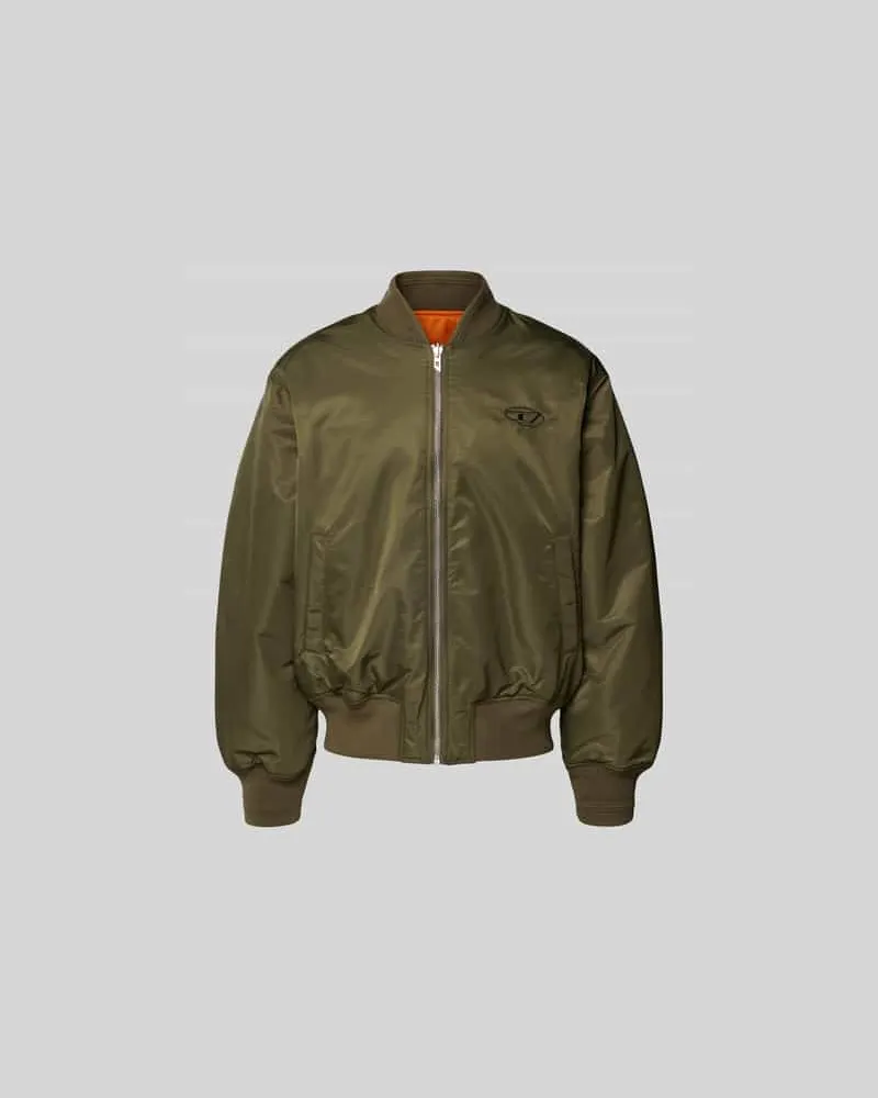 Diesel Bomberjacke mit Reißverschluss Khaki