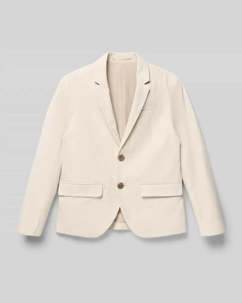 Jack & Jones Regular Fit Blazer aus Baumwoll-Leinen-Mix Modell 'MARTIN Sand