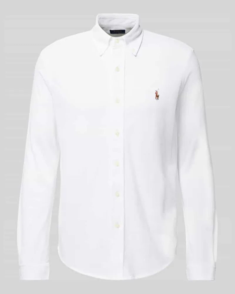 Ralph Lauren Regular Fit Freizeithemd mit Logo-Stitching Weiss