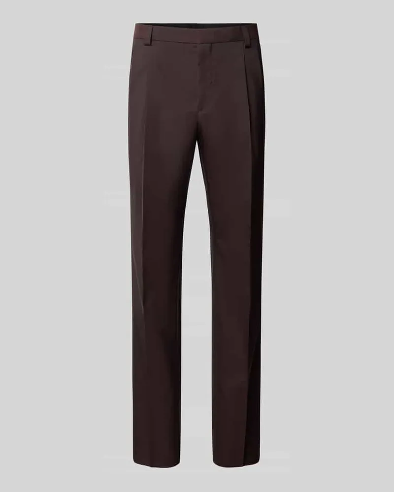 HUGO BOSS Extra Slim Fit Anzughose aus Schurwoll-Mix Modell 'Hesten Bordeaux