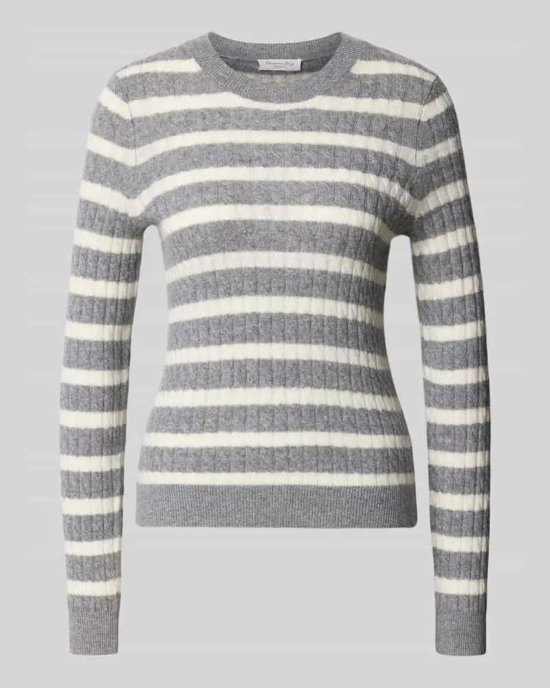 Christian Berg Strickpullover aus Kaschmir mit Rundhalsausschnitt Graphit