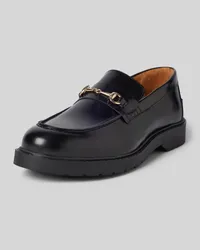 Selected Homme Penny-Loafer aus Leder mit Applikation Modell 'HORSEBIT Black