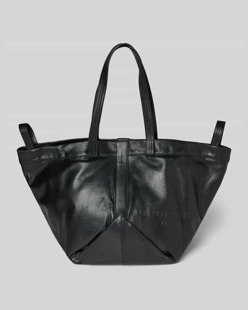 Liebeskind Handtasche aus reinem Leder mit Label-Details Modell 'Elvira Black