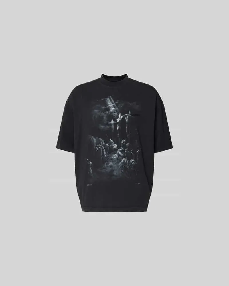 VETEMENTS Relaxed Fit T-Shirt aus Baumwolle Anthrazit
