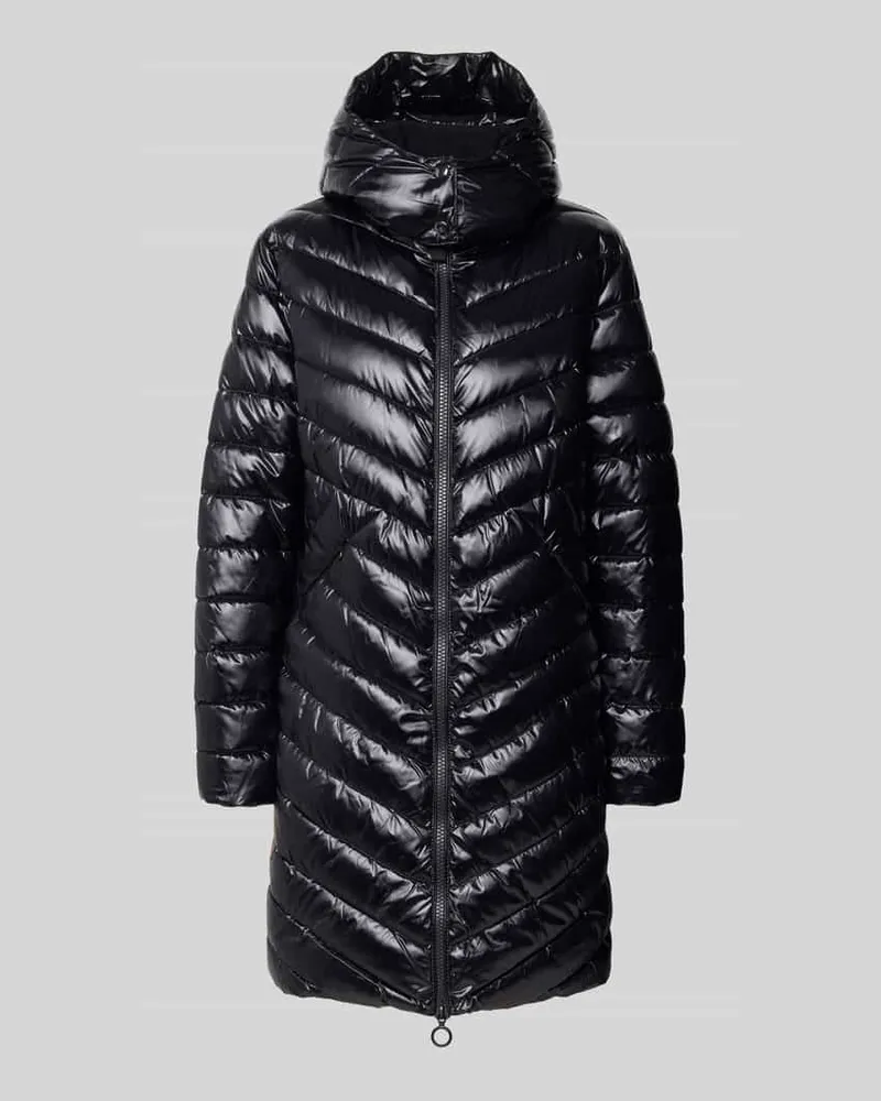 Christian Berg Steppmantel mit Kapuze Black