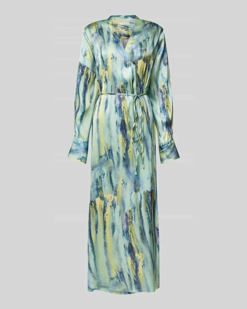 Gestuz Maxikleid mit Bindegürtel Modell 'Walery Helltuerkis