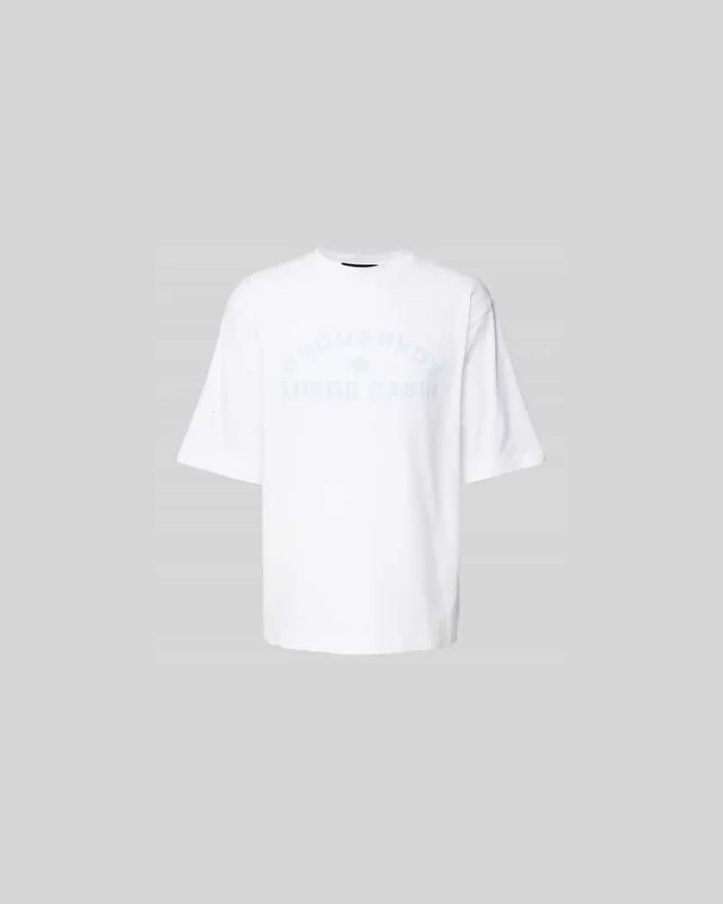 Dsquared2 Loose Fit T-Shirt aus reiner Baumwolle Weiss
