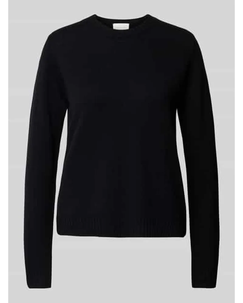 Juvia Pullover mit gerippten Abschlüssen Black