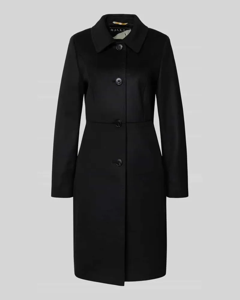 Fuchs Schmitt Wollmantel mit Kaschmir-Anteil Black