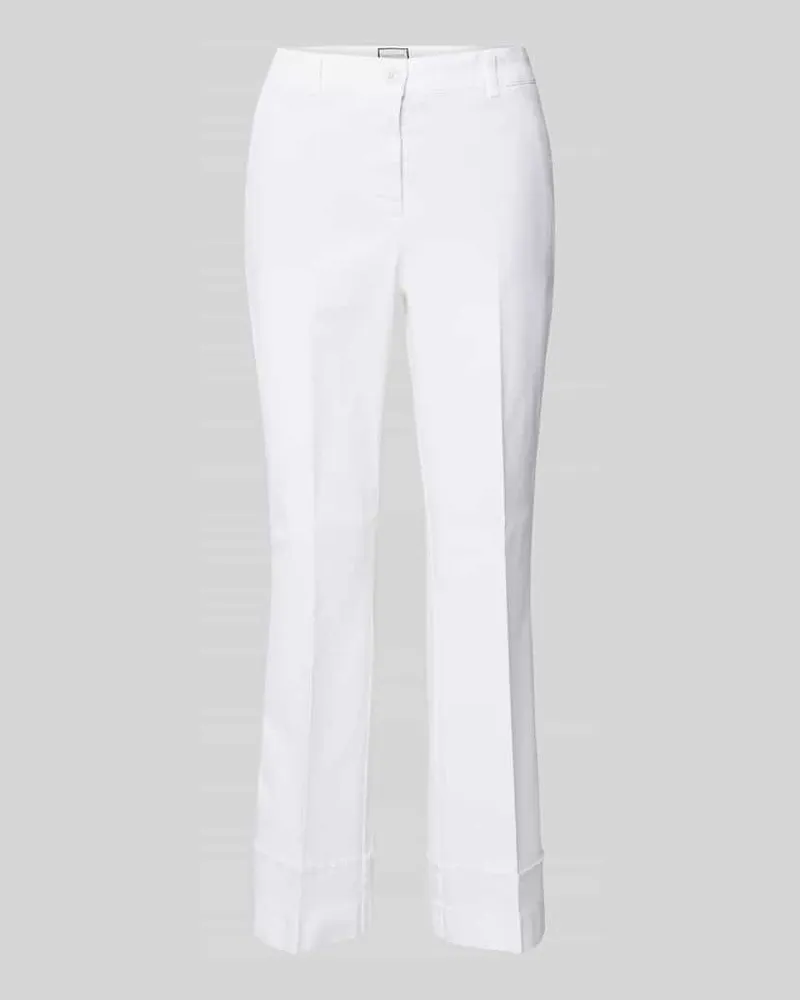 SEDUCTIVE  Flared Cut Hose mit Bügelfalten Modell 'MINESSE Weiss
