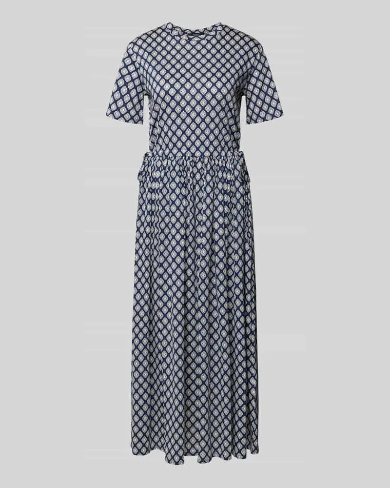 Max Mara Tailliertes Freizeitkleid aus reiner Baumwolle Modell 'FASCINO Dunkelblau