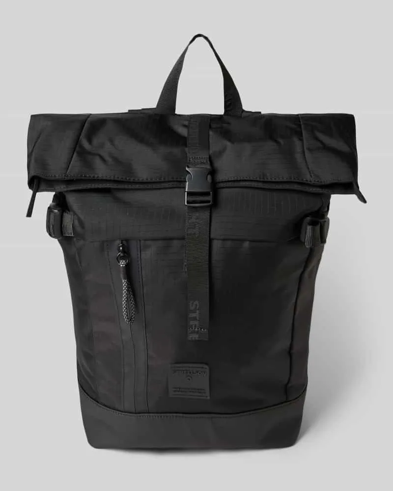 Strellson Rucksack im Roll Top Design Modell 'EDDIE Black