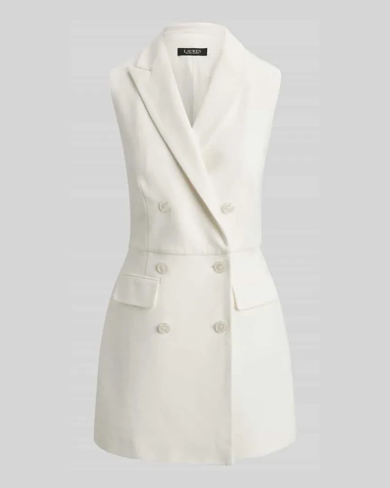 Ralph Lauren Figurbetonter Jumpsuit aus Baumwoll-Mix Weiss