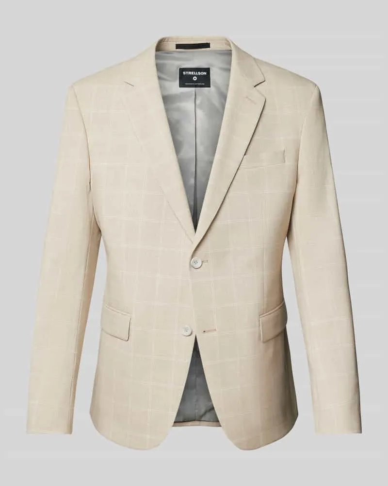 Strellson Regular Fit Anzugsakko mit Pattentaschen Beige
