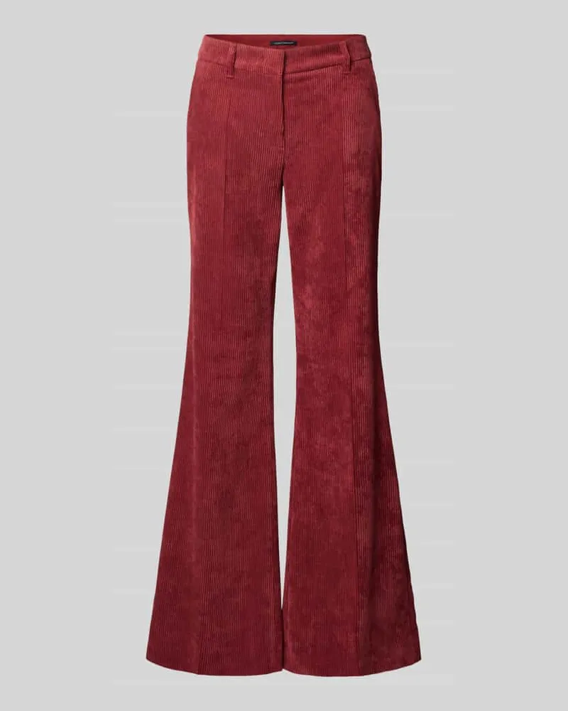 Luisa Cerano Wide Leg Hose mit Strukturmuster Kirsche