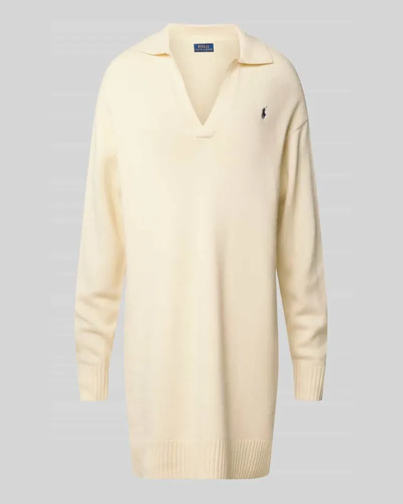 Ralph Lauren Wollkleid mit Logo-Stitching Sand