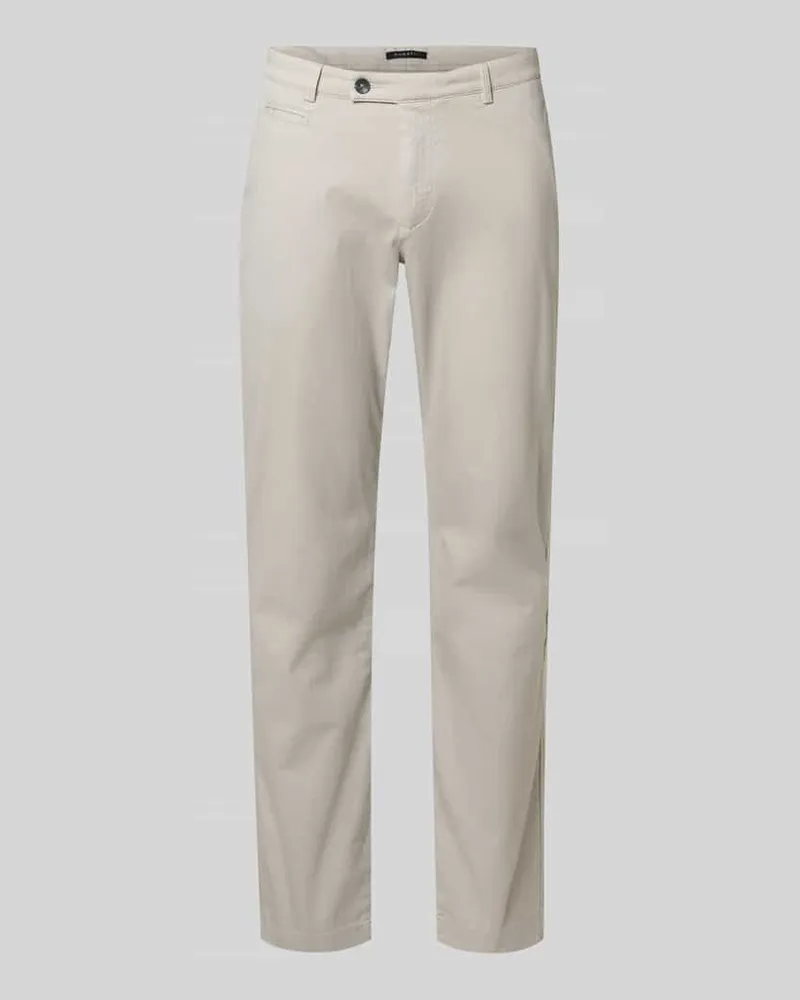 Bugatti Fein strukturierte Chino mit Gesäßtaschen Beige