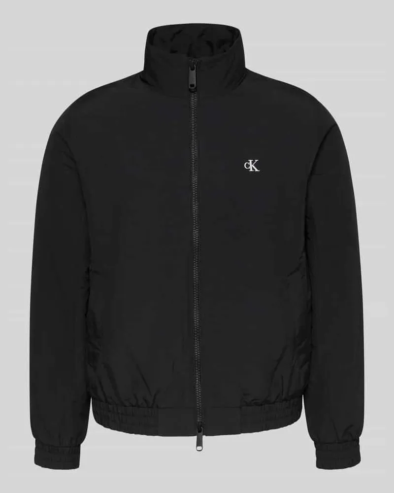 Calvin Klein Regular Fit Blouson mit Label-Patch Black