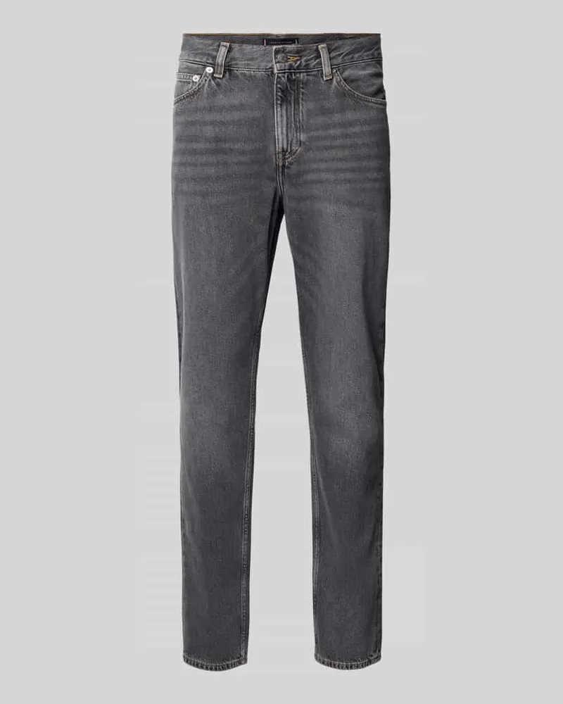 Tommy Hilfiger Straight Fit Jeans aus reiner Baumwolle Mittelgrau