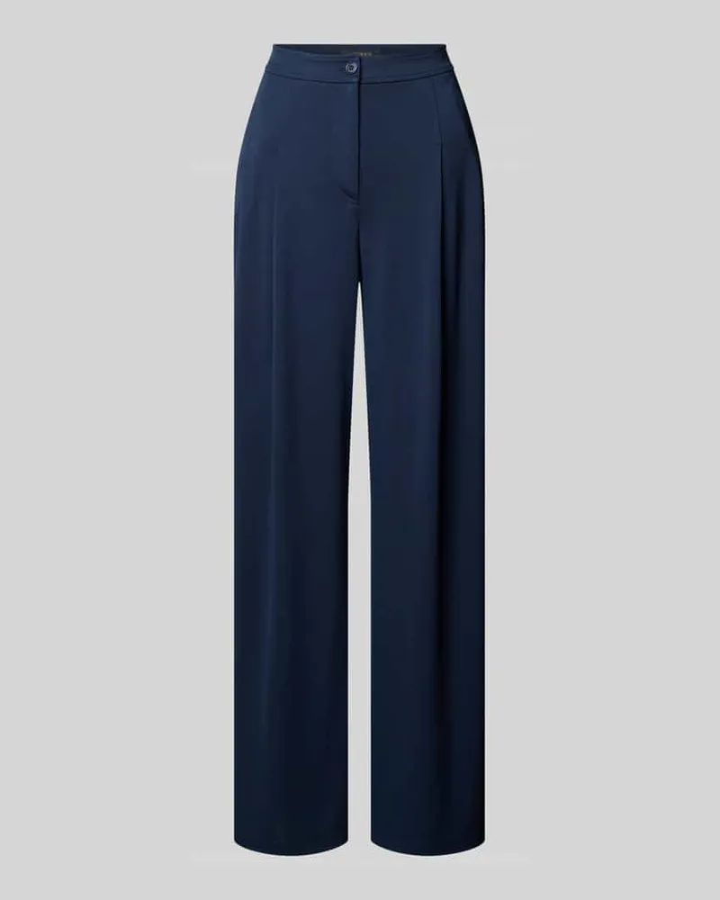 Ralph Lauren Wide Leg Stoffhose mit hohem Bund Modell 'CHABRELL Marine
