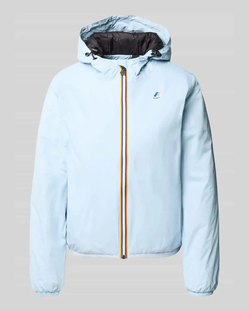 K-Way Regular Fit Jacke mit Logo-Print Modell 'CLAUDETTE Hellblau