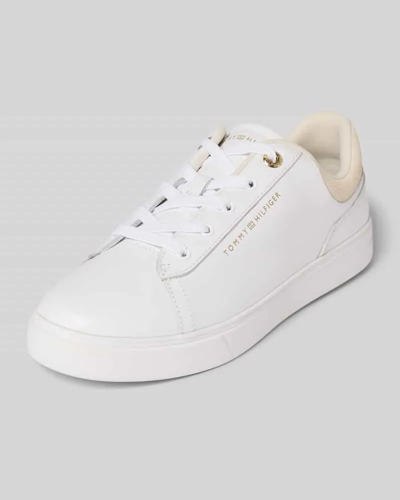Tommy Hilfiger Low Top Sneaker aus echtem Rindsleder Weiss