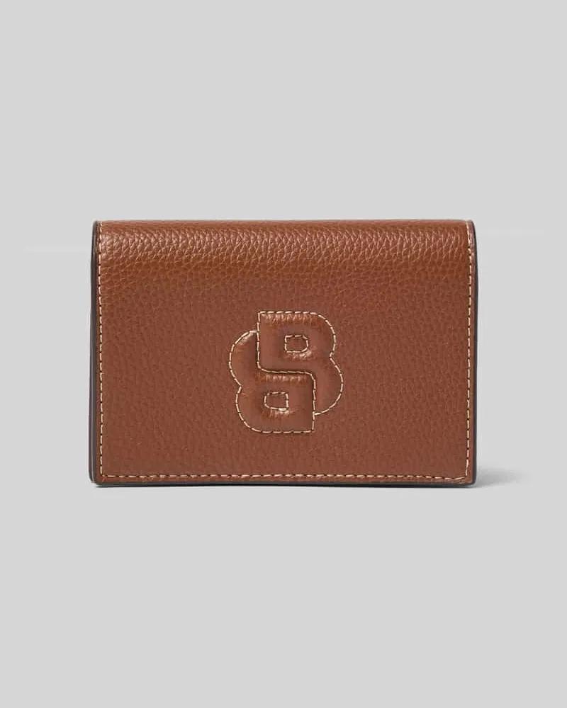 HUGO BOSS Portemonnaie mit Stitching-Detail Cognac