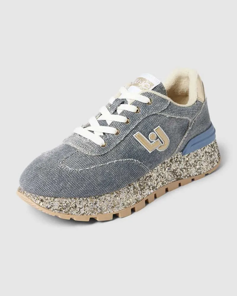 Liu Jo Sneaker mit Paillettenbesatz Modell 'AMAZING Rauchblau